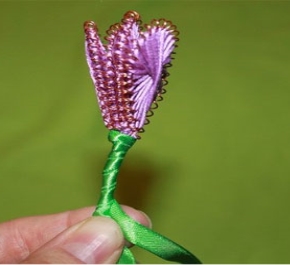 Цветы из проволоки и ниток (техника ганутель)